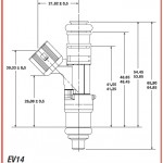 Injector - EV14 Dimensions
